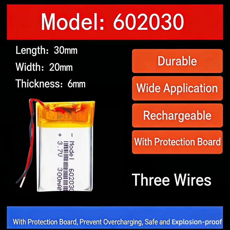 Smartwatch Watches Smart - 3.7V 300mAh 602030 Lithium Battery Lithium