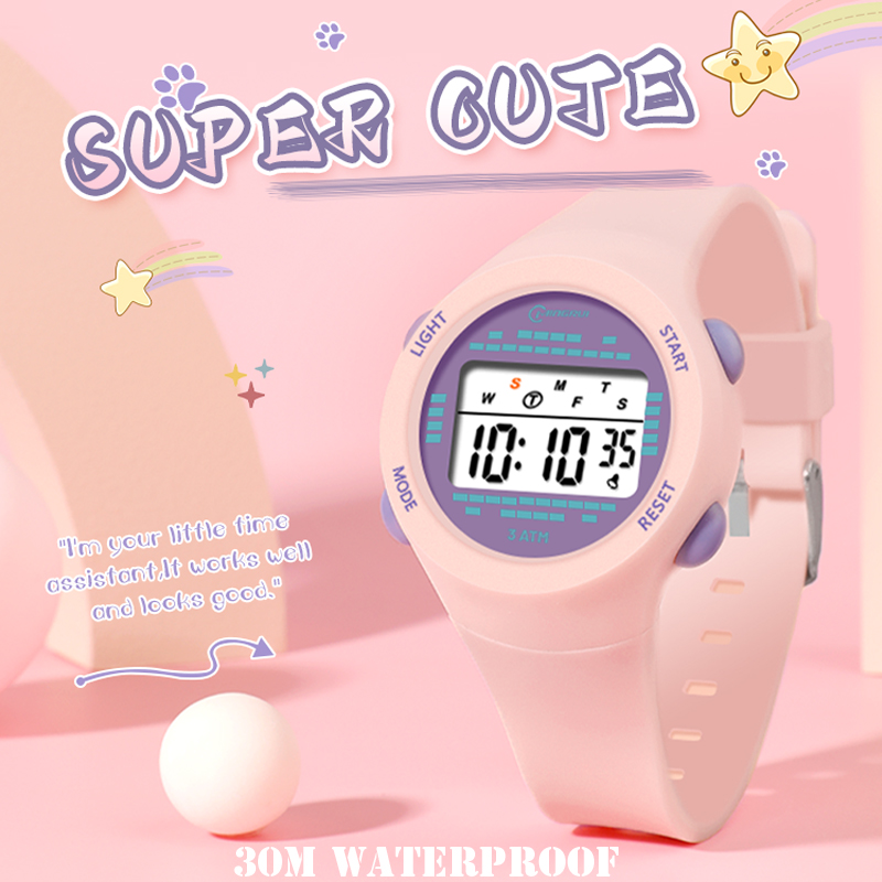 Smartwatch Digital Watches For Kid Girl - Children's Electronic Watch Girl Pink Cute