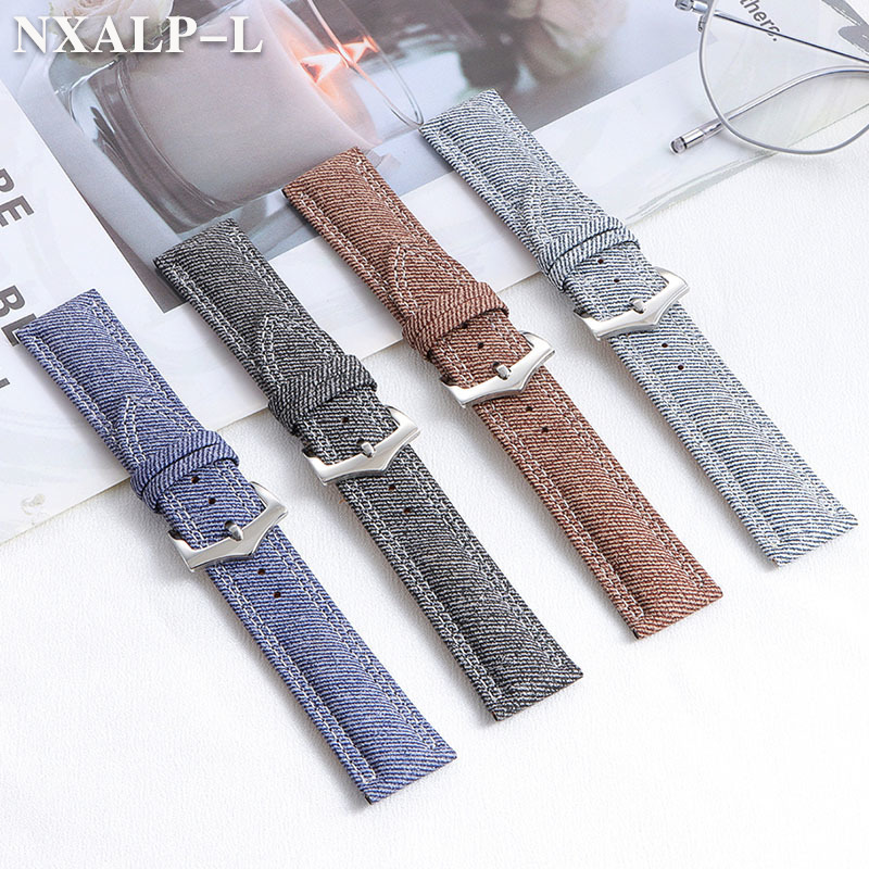 Denim Canvas Nylon Watch Strap - đánh giá và giá Omega Watches Smartwatch