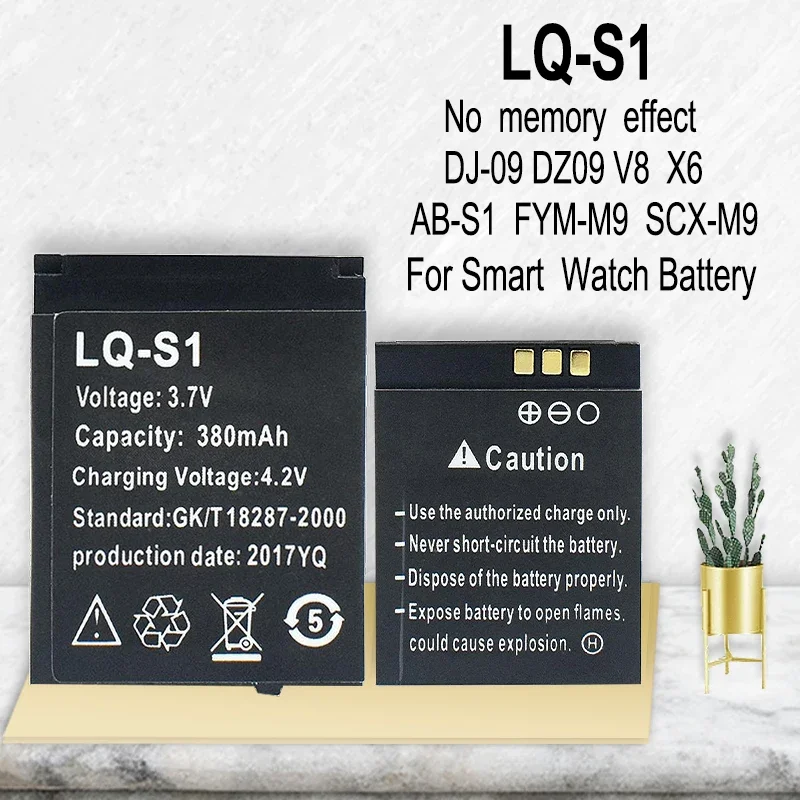 1-100PCS LQS1 3.7V 380mAh Smar - đánh giá và giá Watch V8