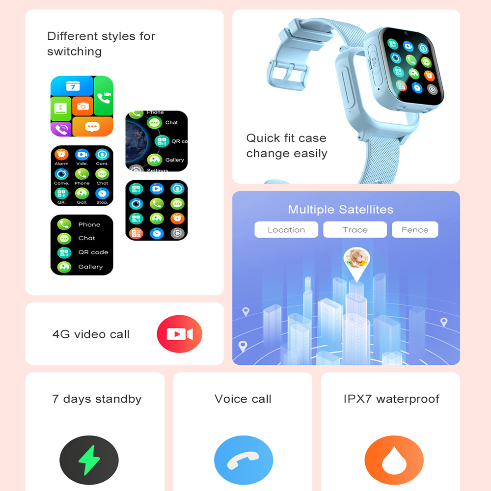 Smart Watch Kids 4G GPS WIFI V - đánh giá và giá Smartwatch Watches For Kid Girl