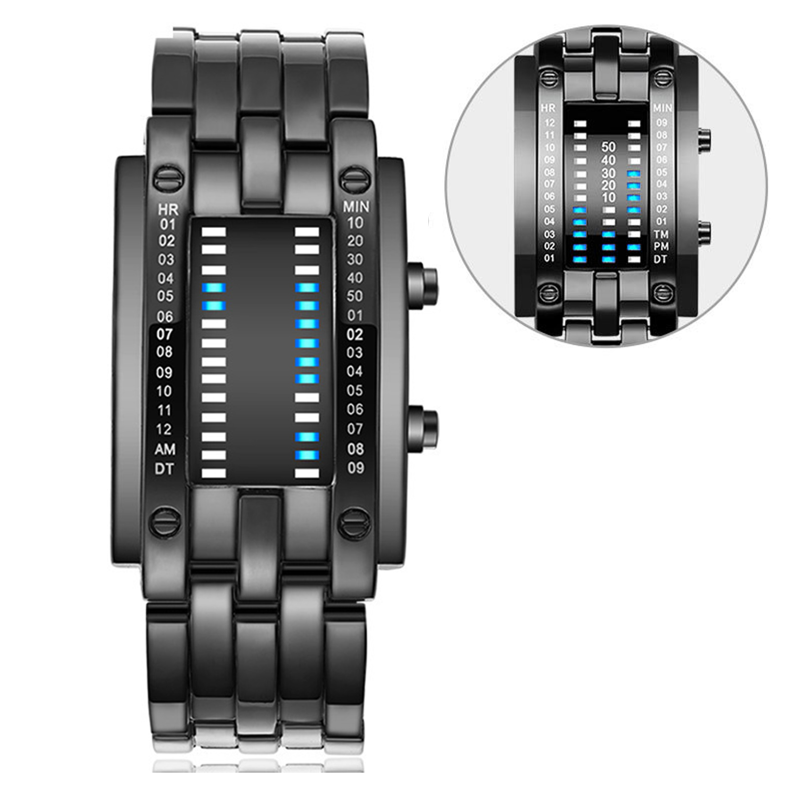Premium Binary Matrix Blue LED - đánh giá và giá Smartwatch Premium Watches For Women