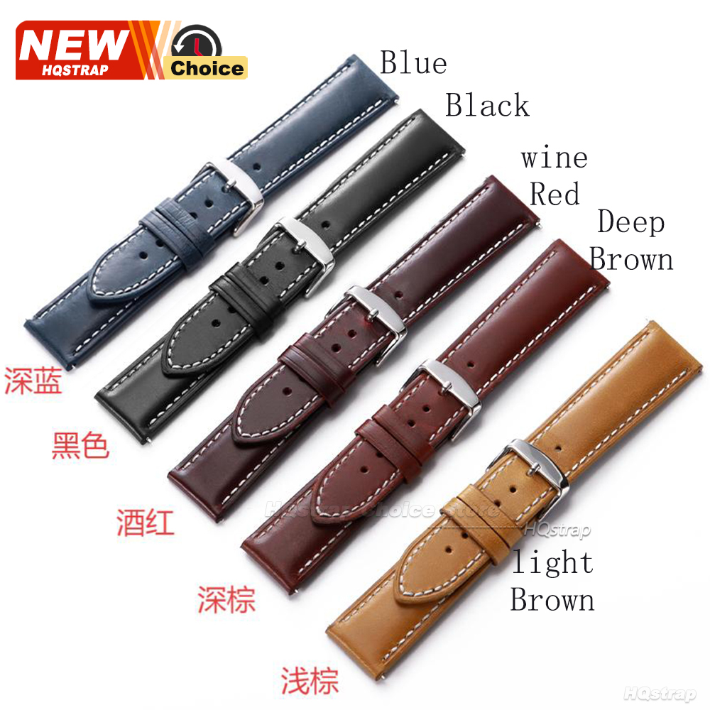 New Oil Wax Strap 16mm 18mm 20 - đánh giá và giá Omega Watches Smartwatch